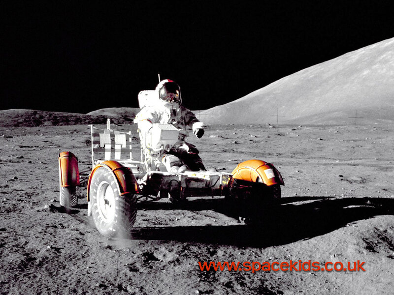 Astronaut on Moon Rover — Black