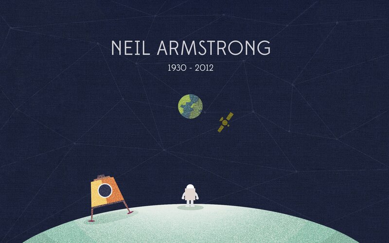 Astronaut on Moon Surface — Blue, Serene