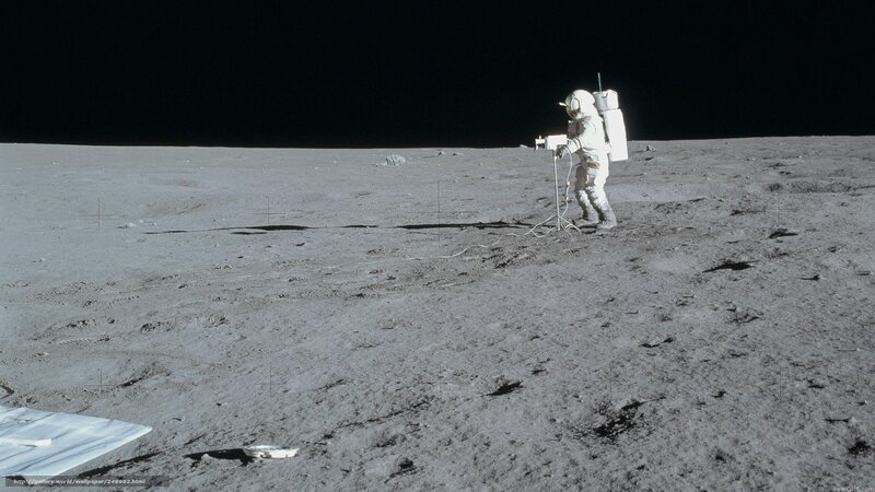 Astronaut on Moon Surface — Gray, Desolate, Photograph, Moon Dust