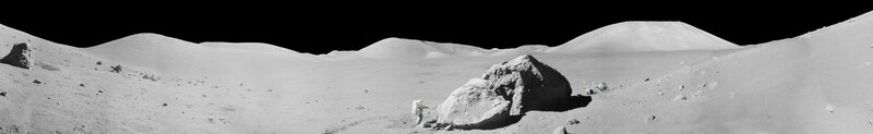 Astronaut on Moon Surface — Gray, Desolate, Photograph, Rock