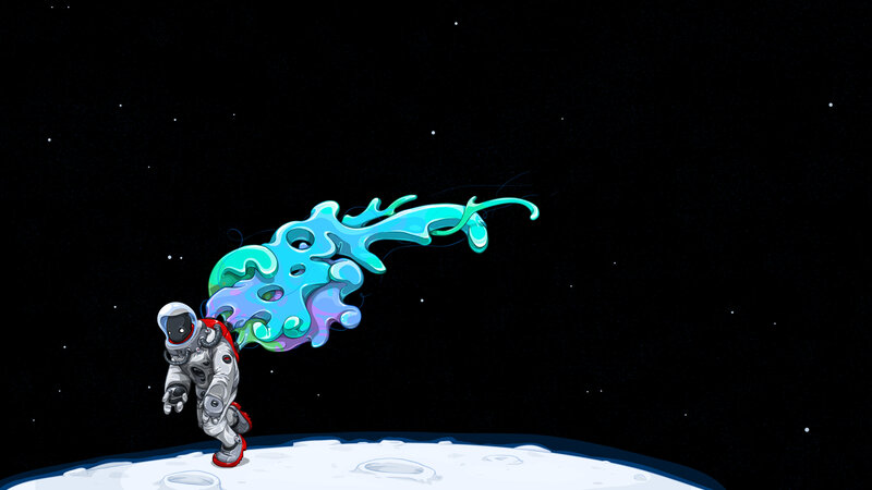 astronaut on moon surface