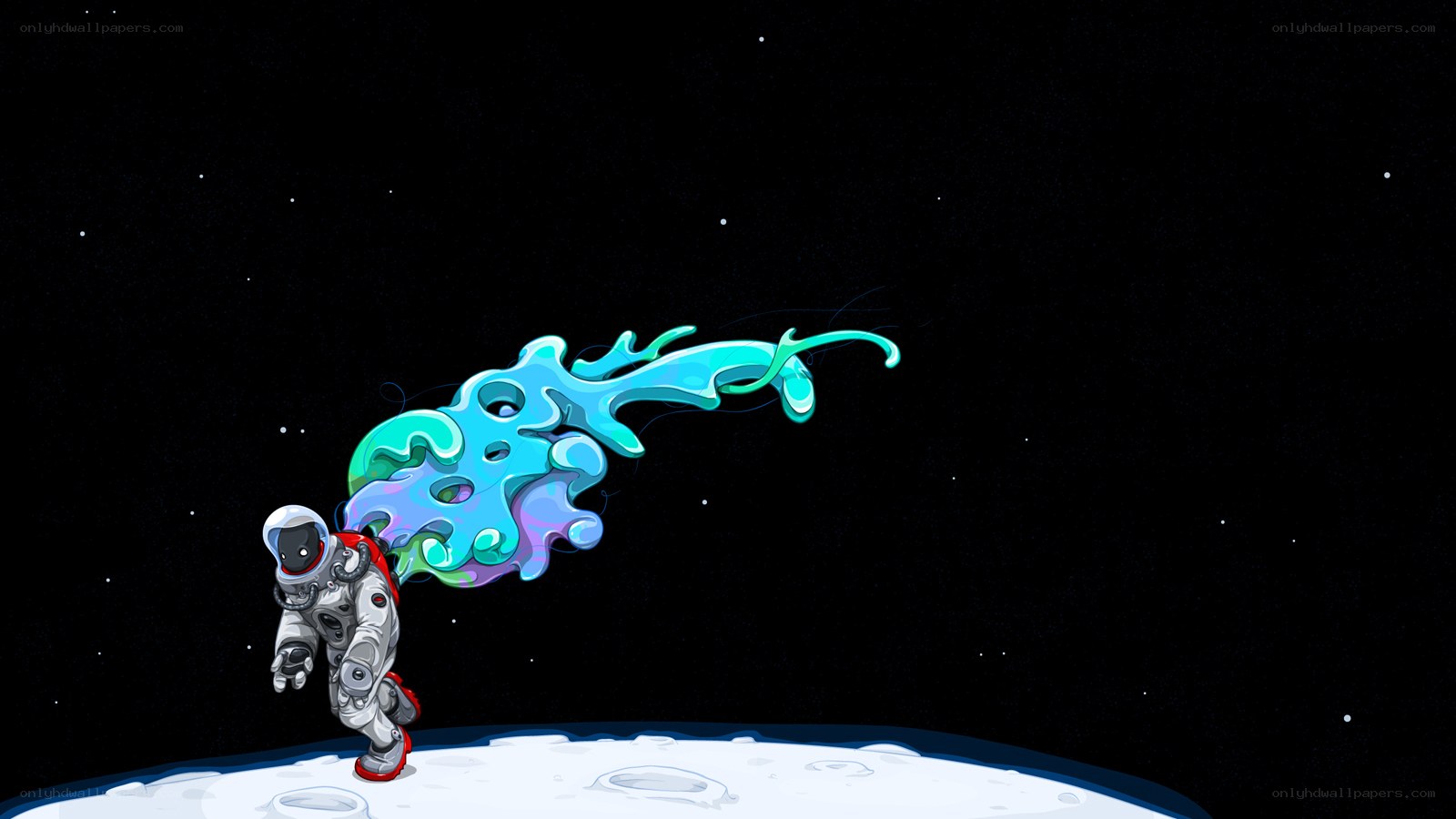 astronaut on moon surface