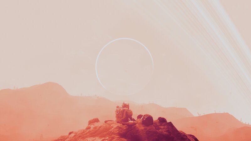 Astronaut on Rocky Hill