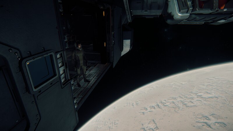 Astronaut on Space Platform