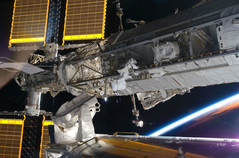 Astronaut on Space Station — Black