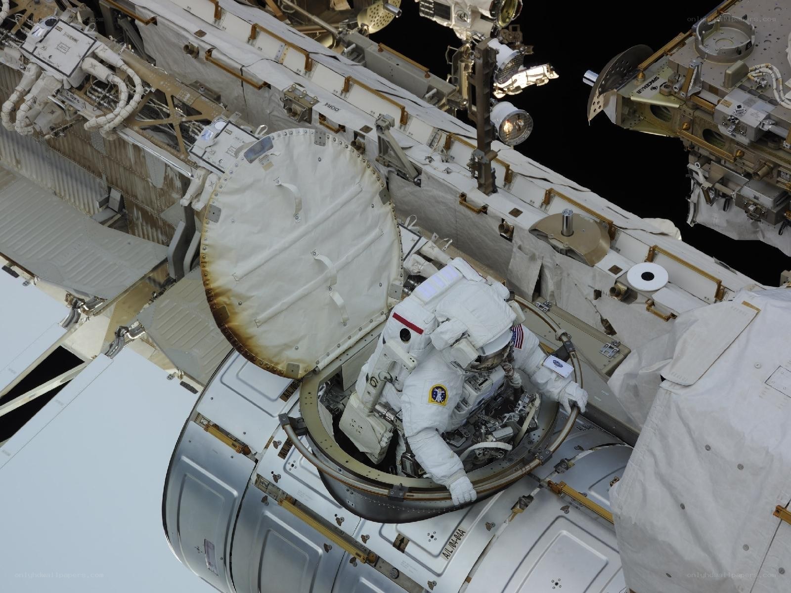 Astronaut on spacewalk