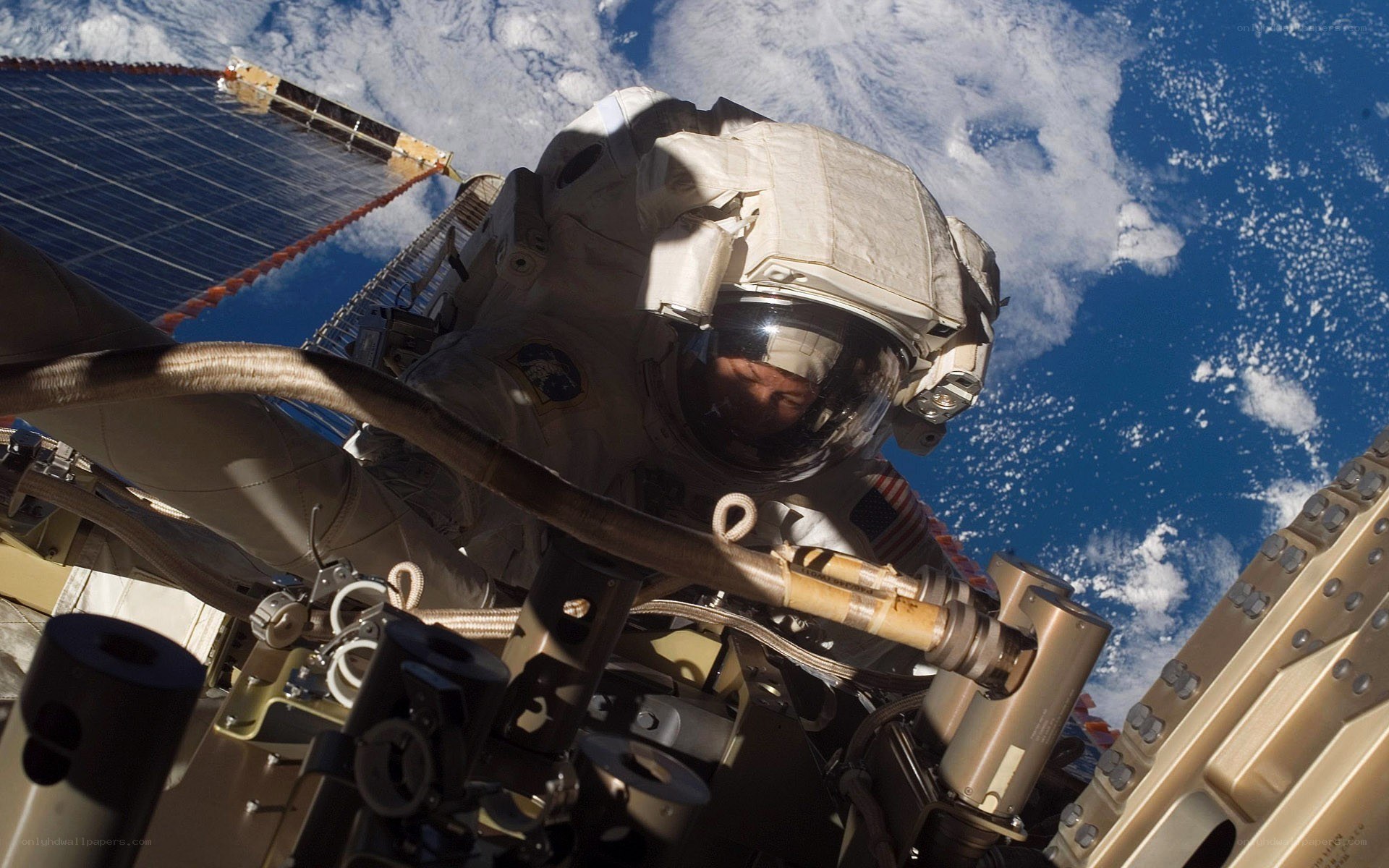 Astronaut on spacewalk