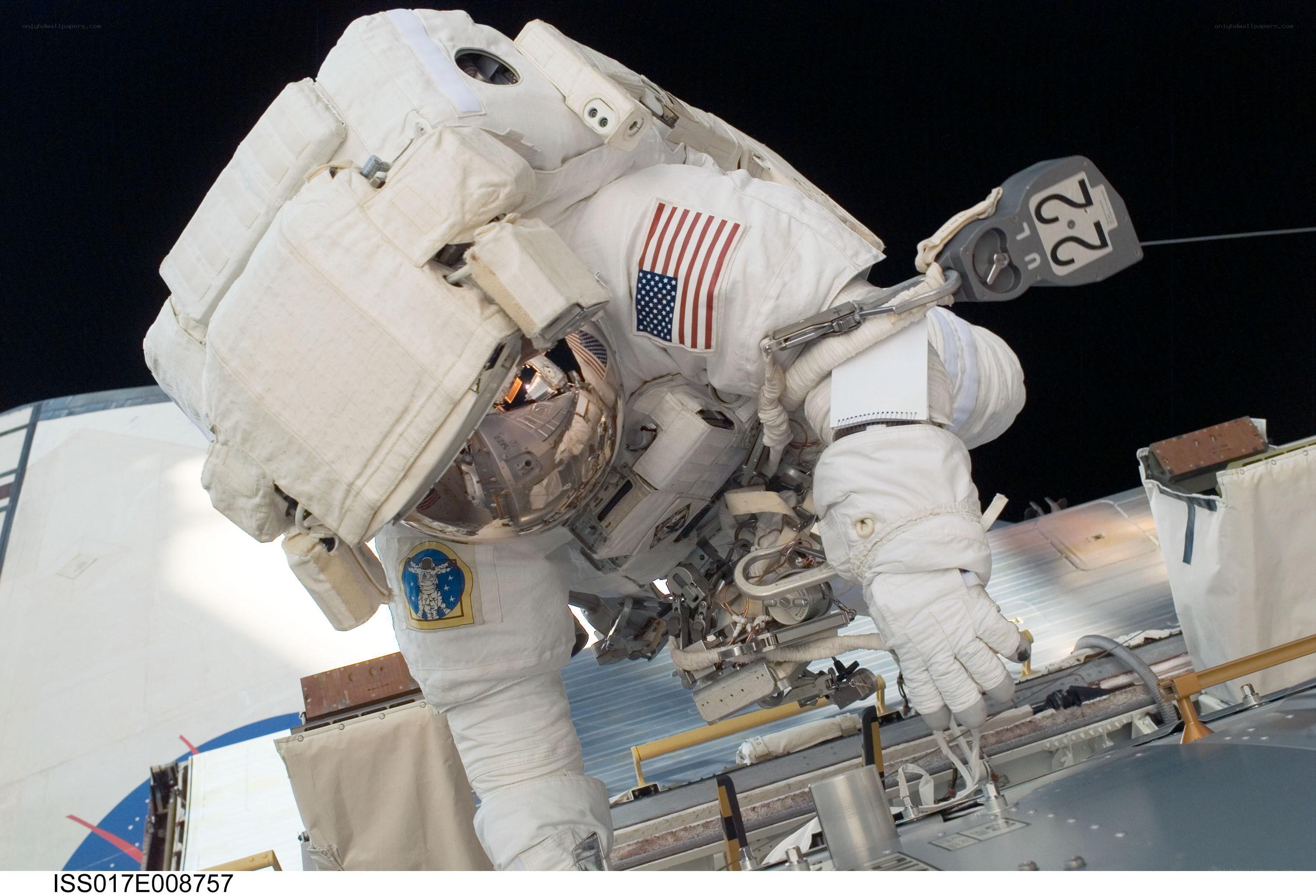 Astronaut on spacewalk