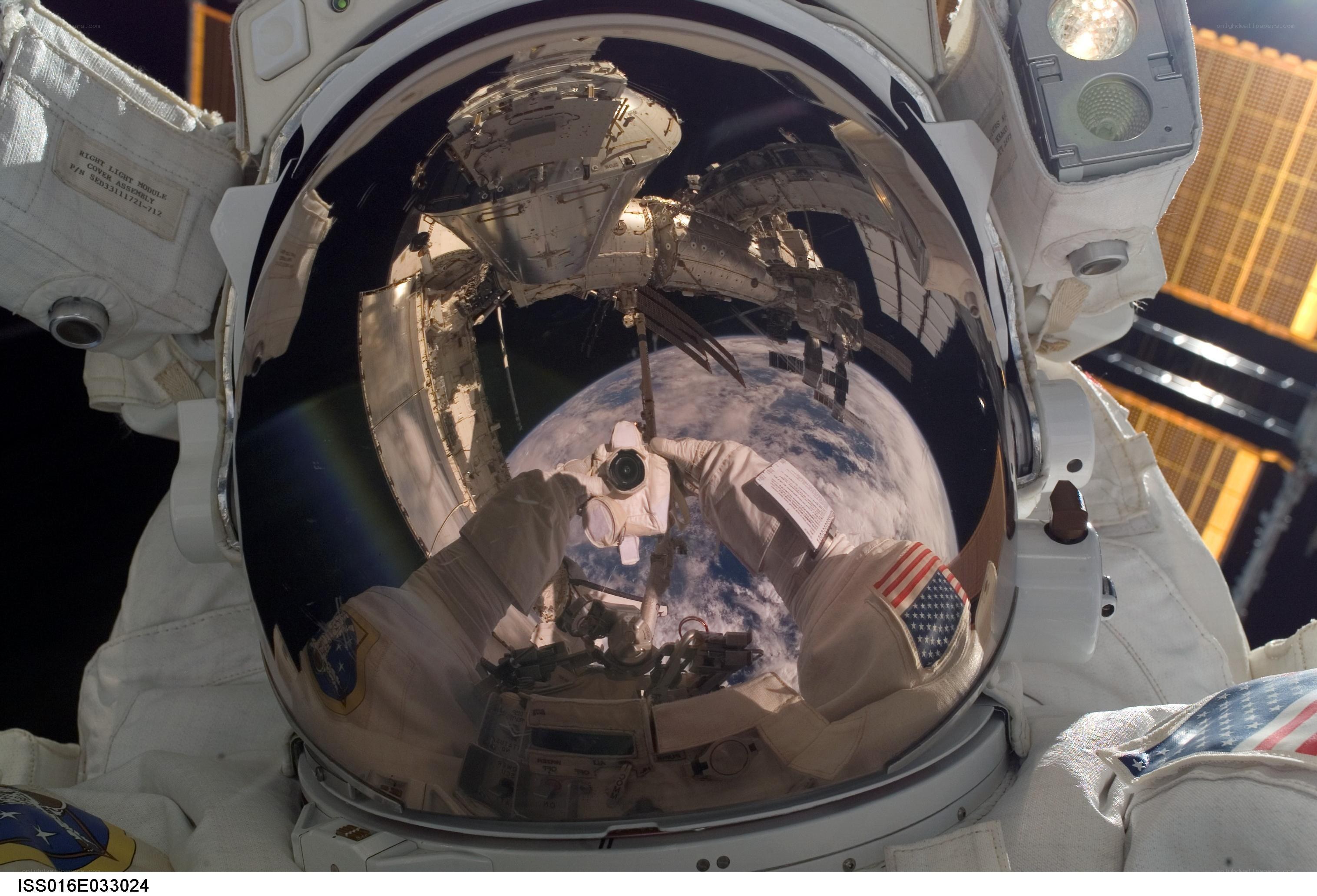 Astronaut on spacewalk