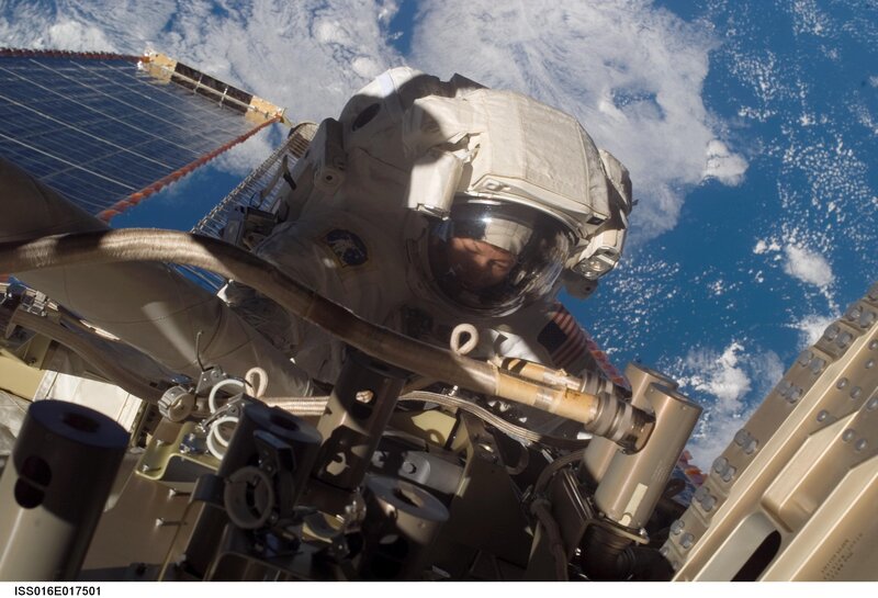 Astronaut on spacewalk