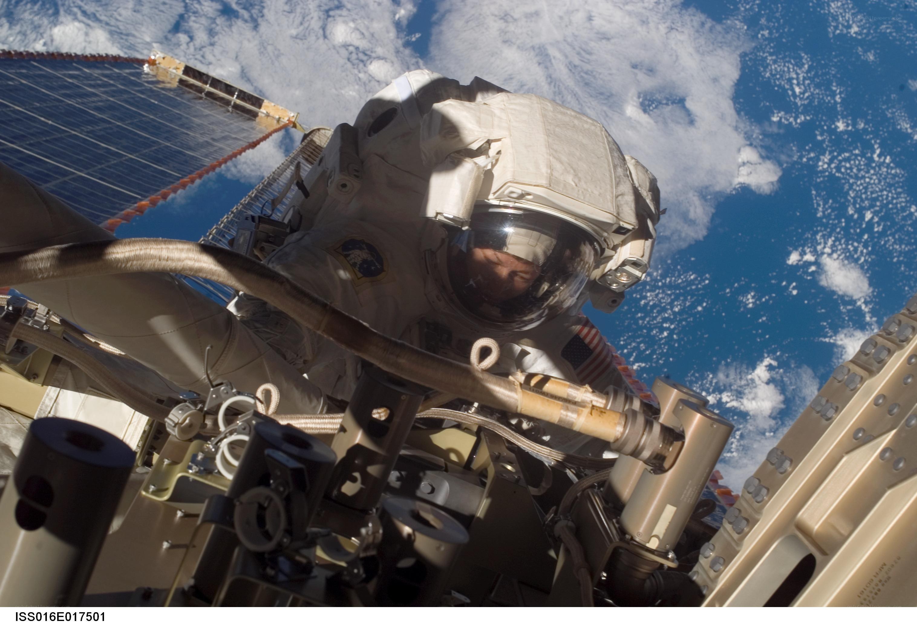 Astronaut on spacewalk