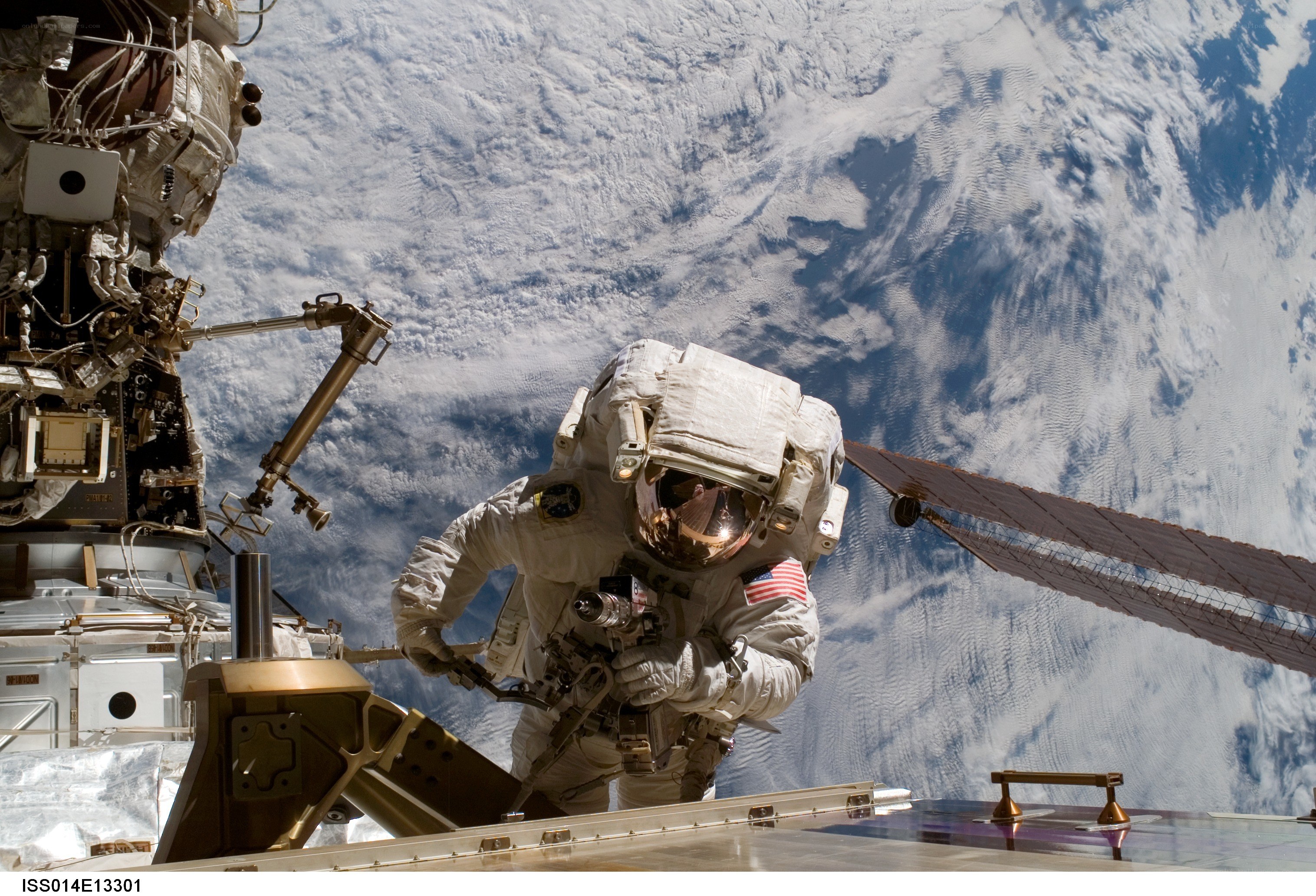 Astronaut on spacewalk