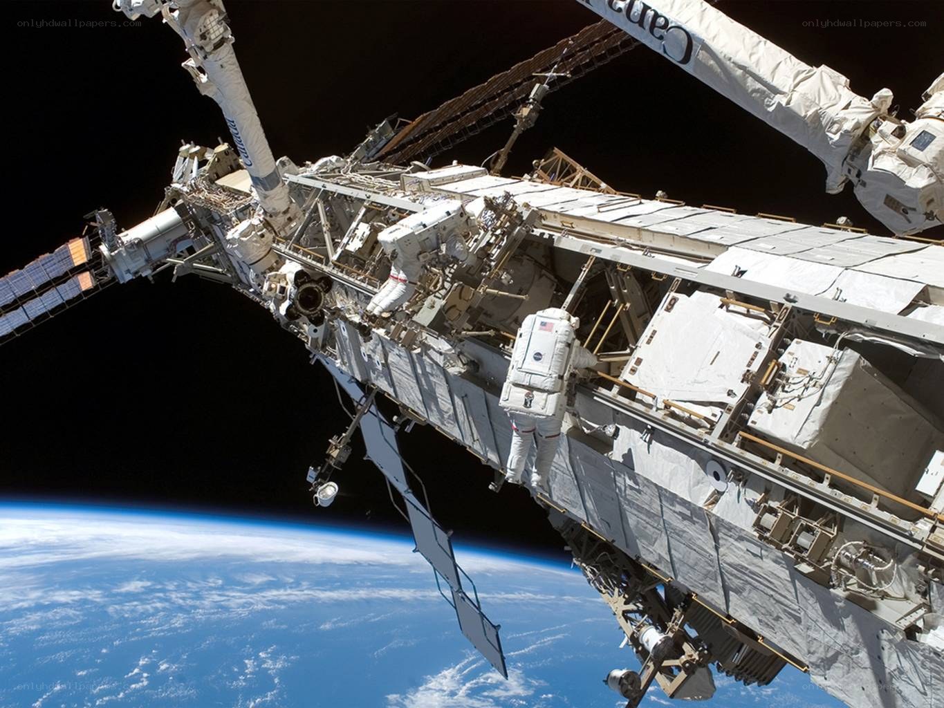 Astronaut on spacewalk