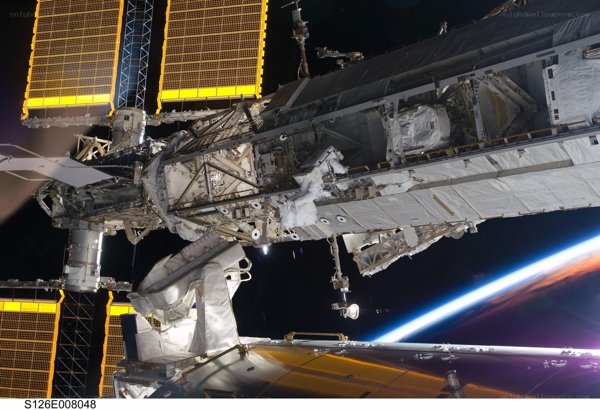 Astronaut on spacewalk