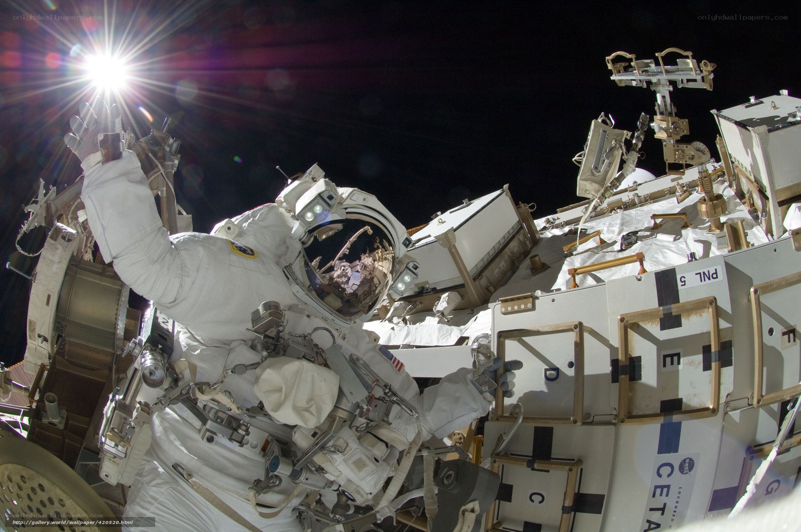 Astronaut on spacewalk
