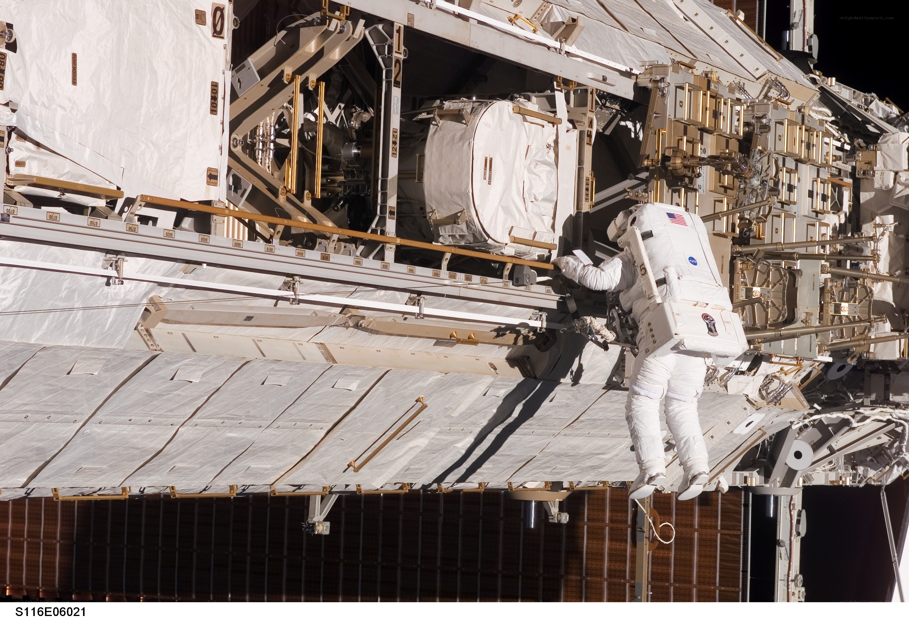 Astronaut on spacewalk