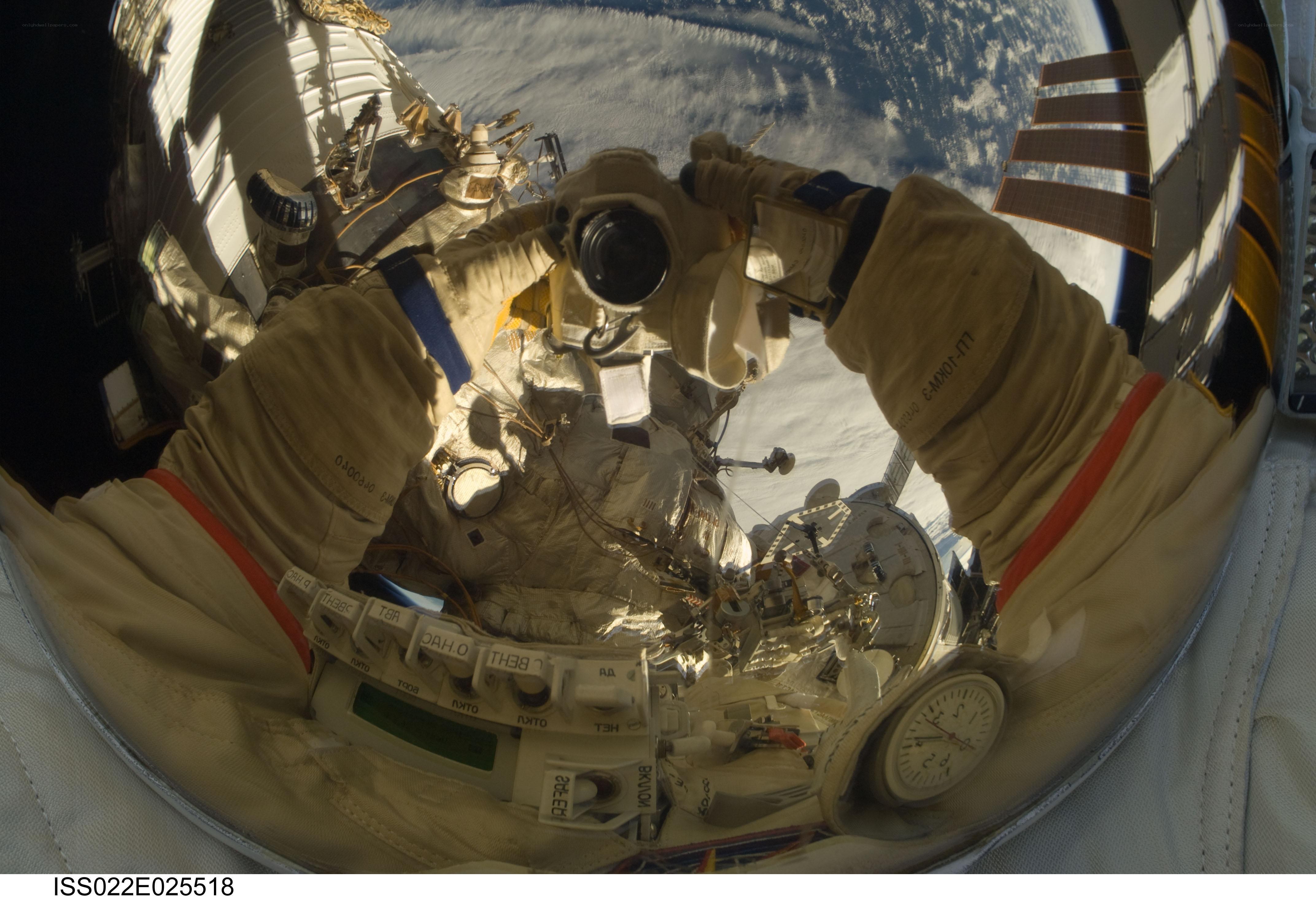 Astronaut on spacewalk