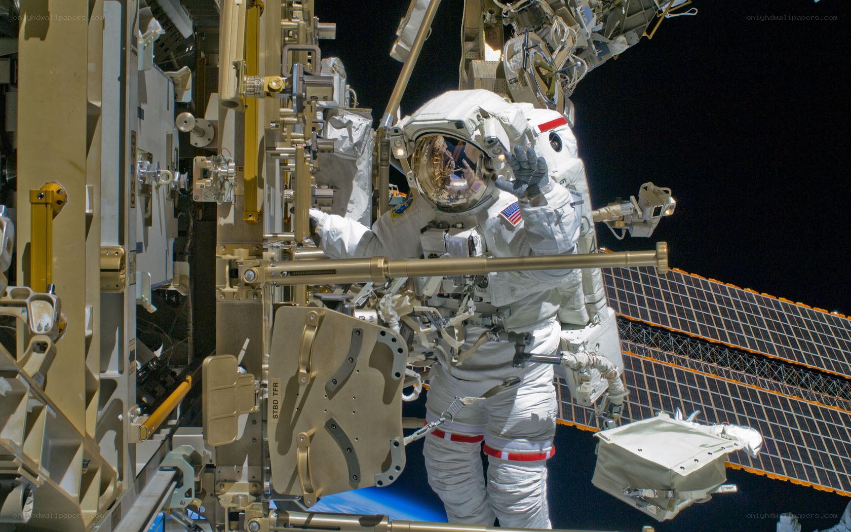 Astronaut on spacewalk