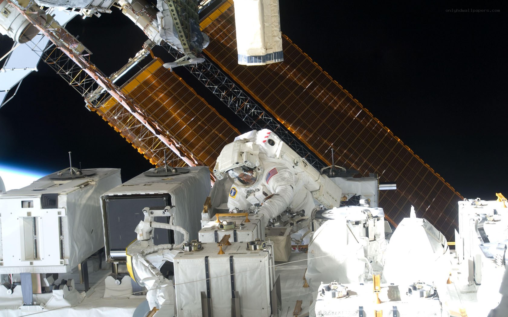 Astronaut on spacewalk