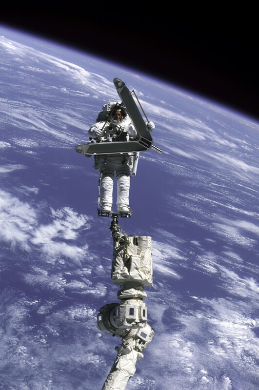 Astronaut on spacewalk