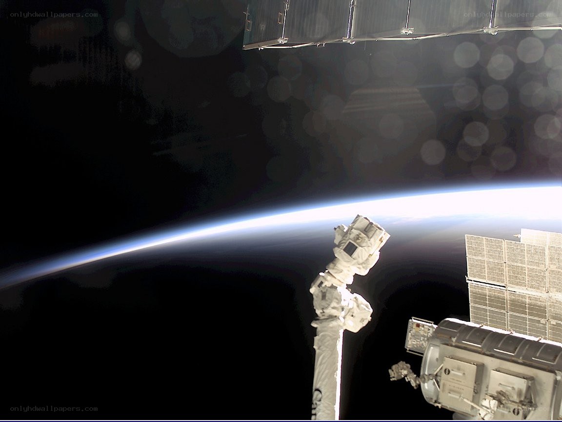 Astronaut on spacewalk