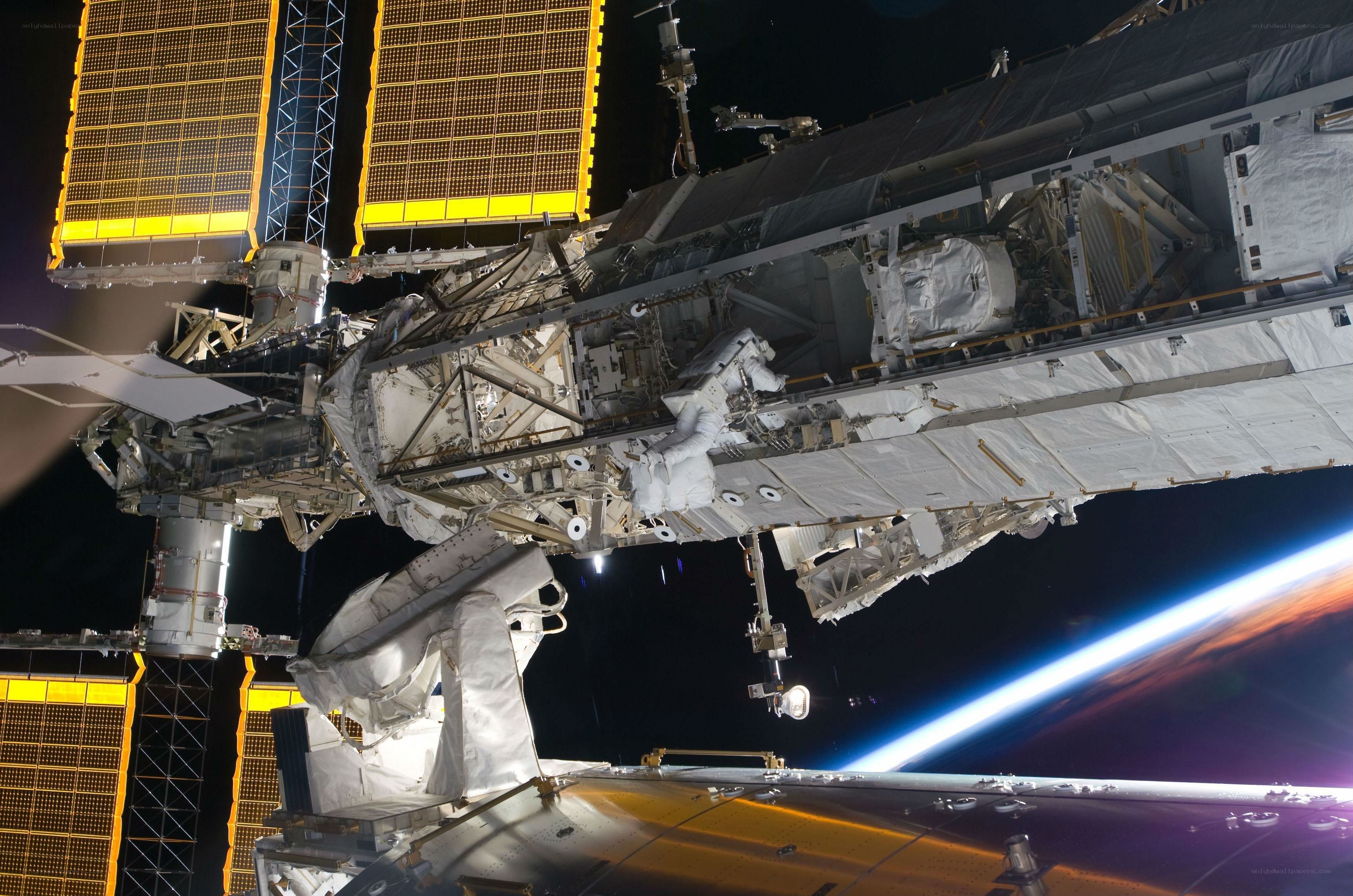 Astronaut on spacewalk