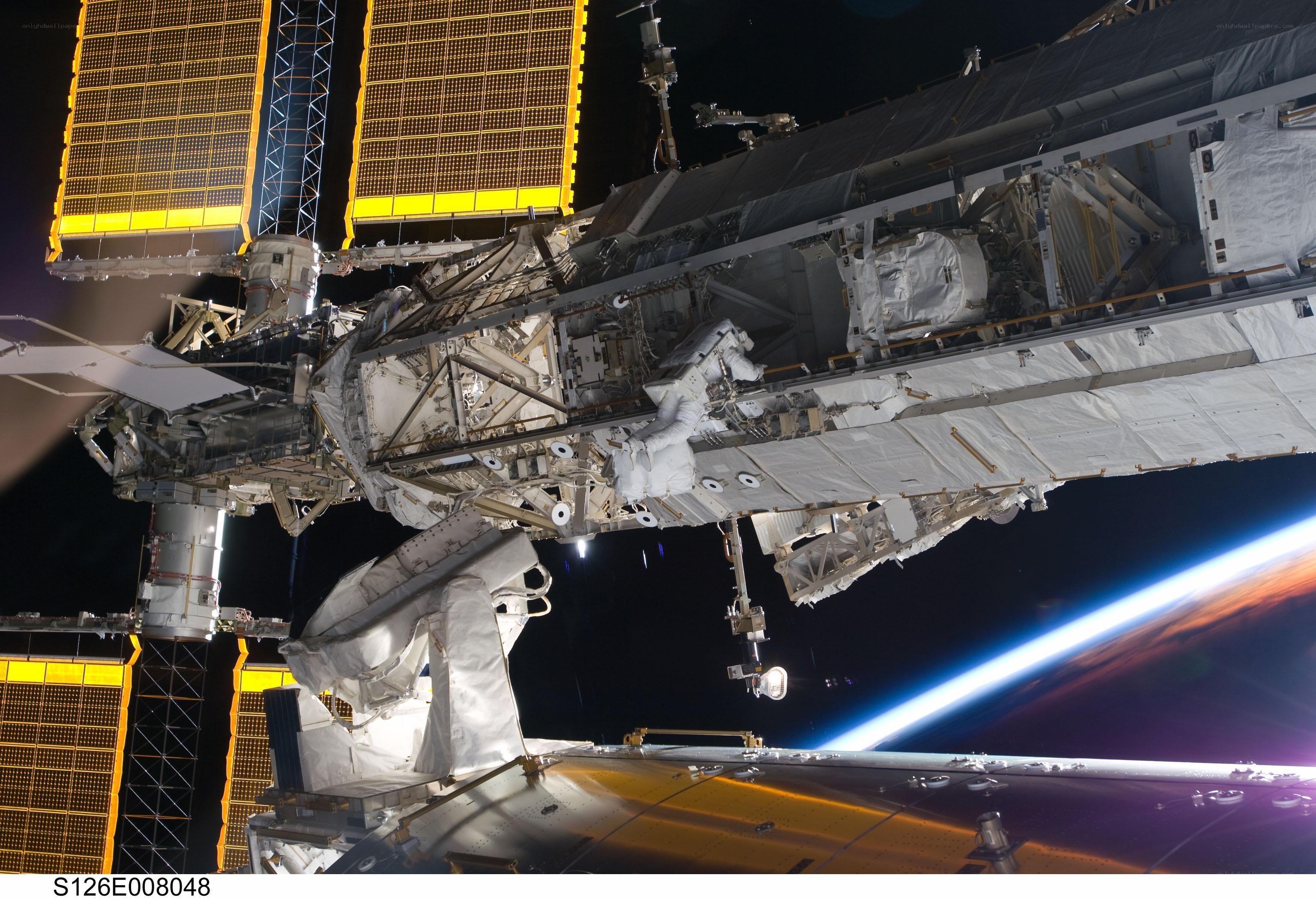 Astronaut on spacewalk