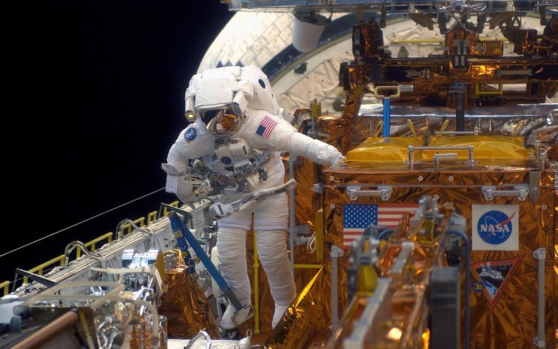 Astronaut on spacewalk
