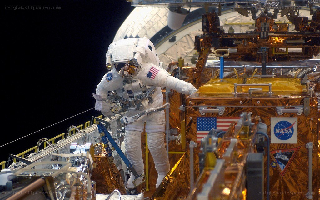 Astronaut on spacewalk