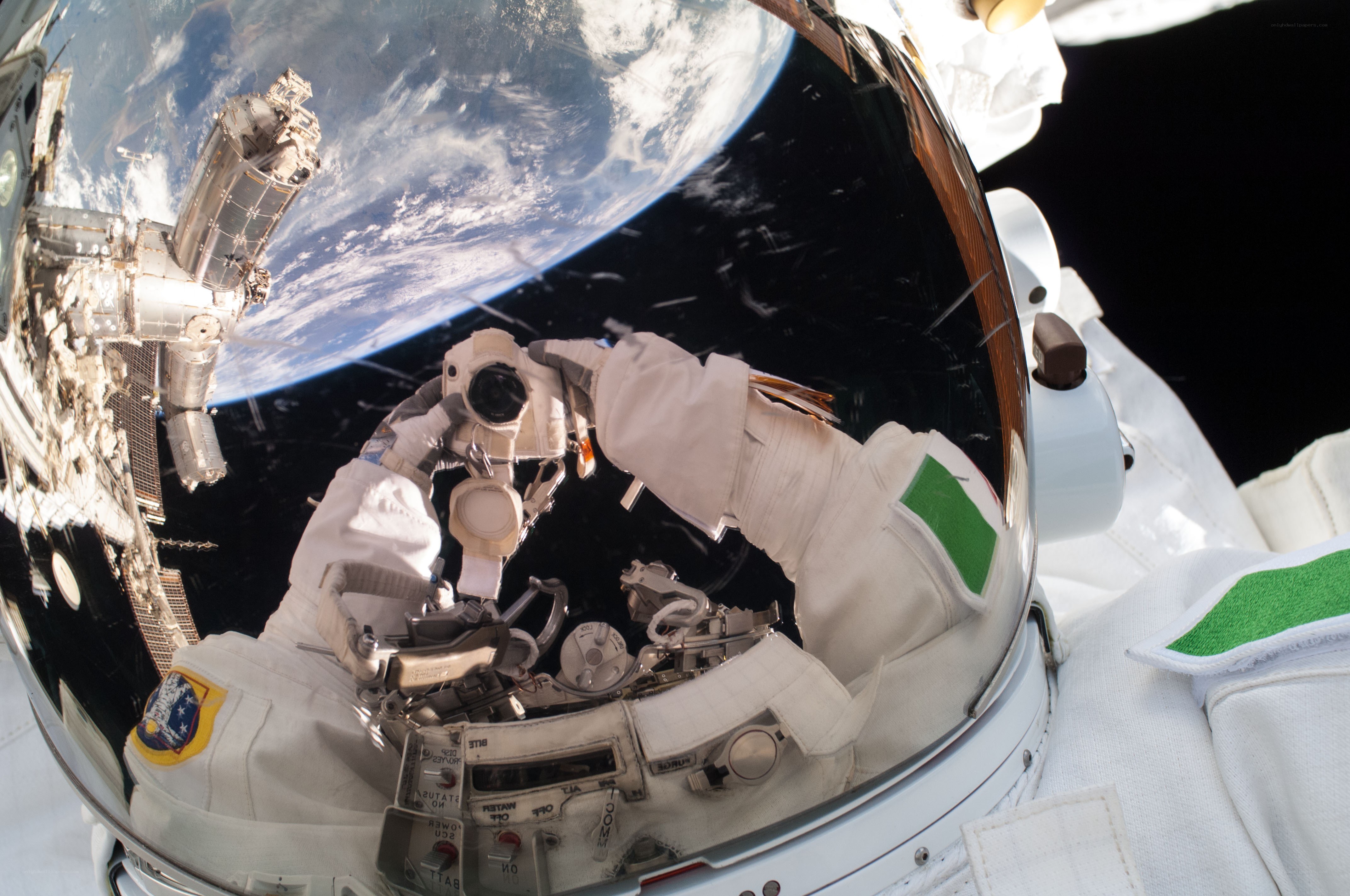 Astronaut on spacewalk