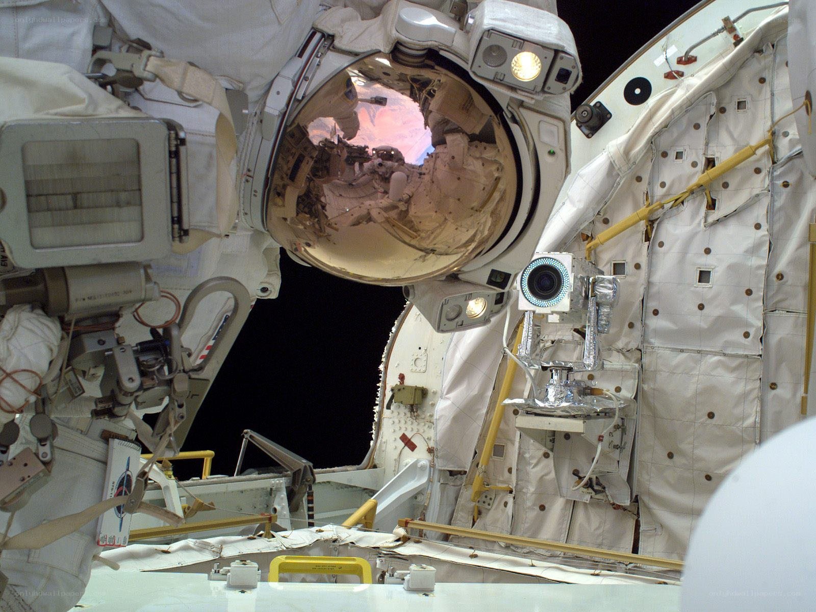Astronaut on spacewalk
