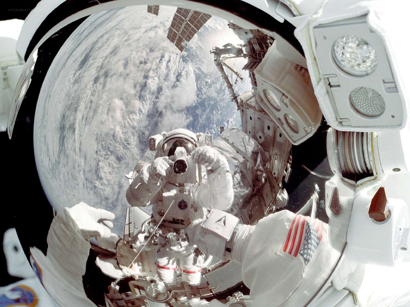 Astronaut on spacewalk