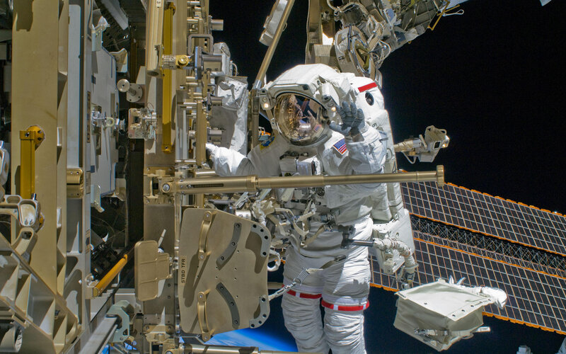 Astronaut on spacewalk