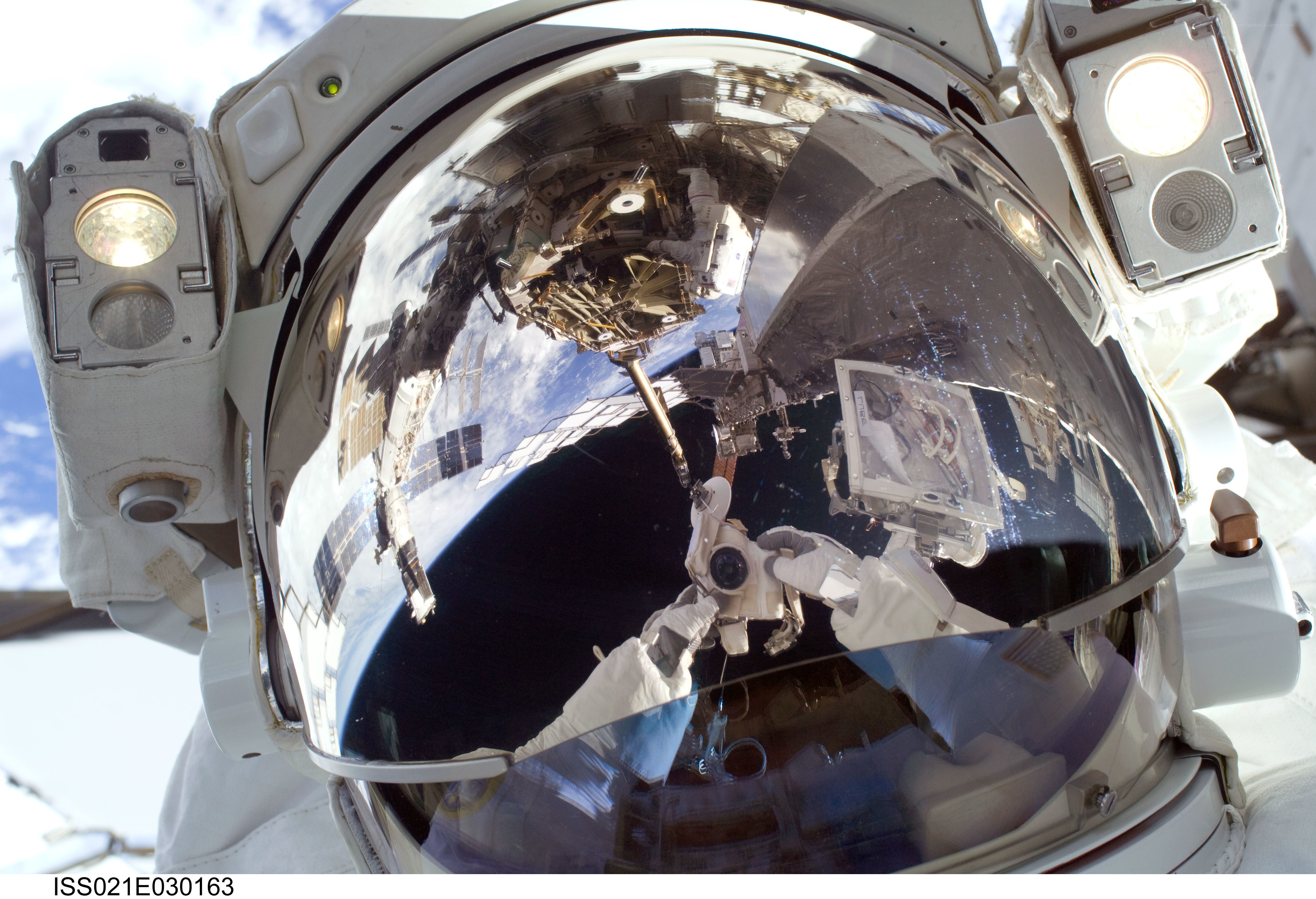 Astronaut on spacewalk