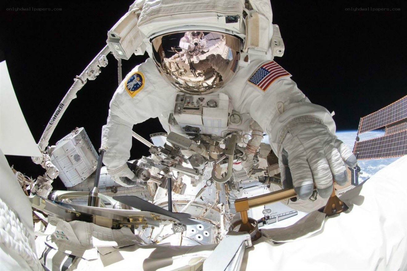 Astronaut on spacewalk
