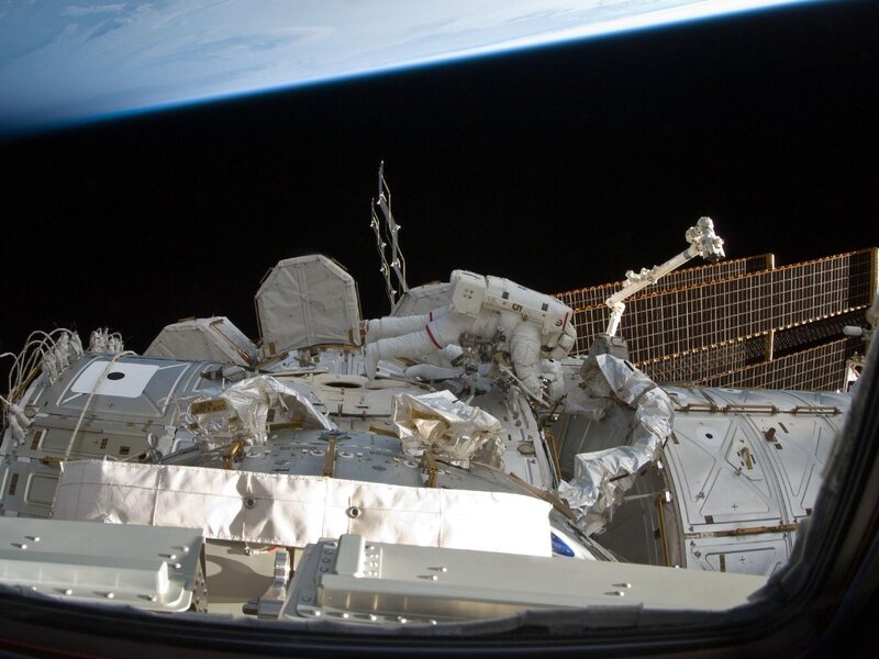 Astronaut on spacewalk