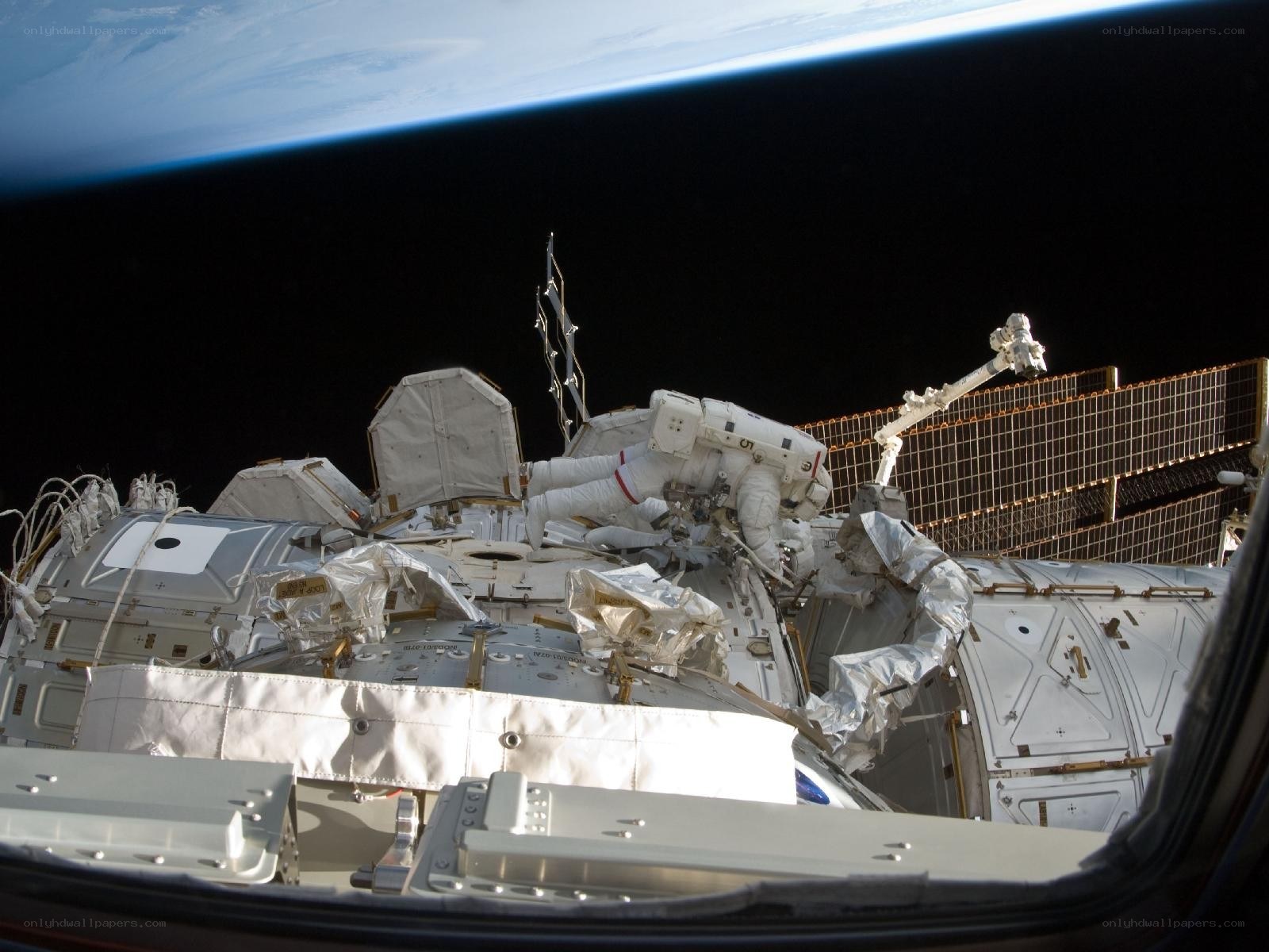 Astronaut on spacewalk