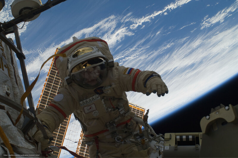 Astronaut on spacewalk