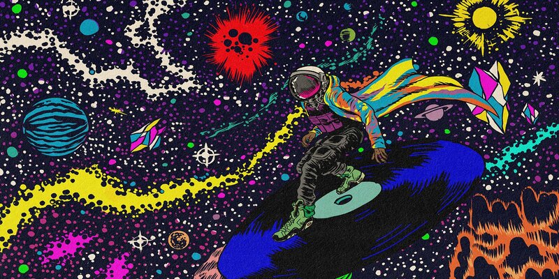Astronaut on Surfboard