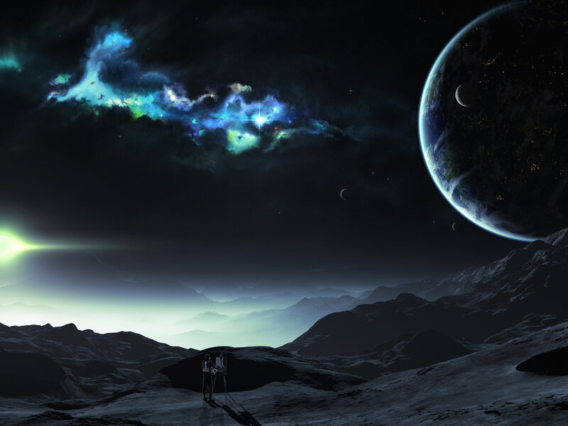 Astronaut Painting Landscape