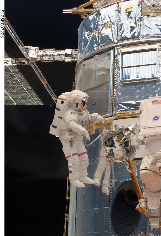 Astronaut performing spacewalk