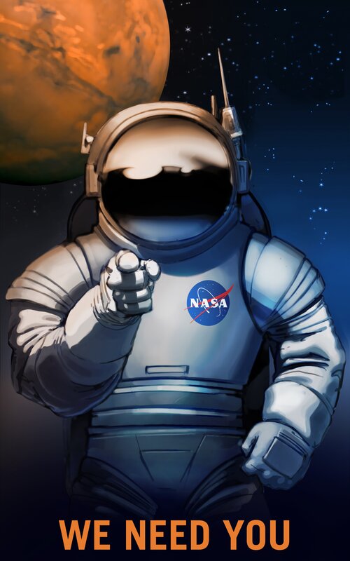 Astronaut Pointing at Viewer