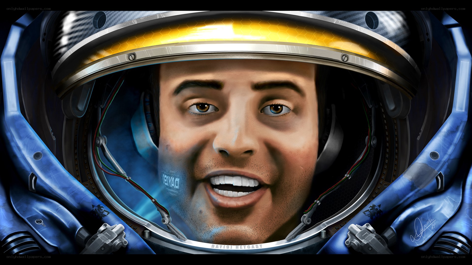 astronaut portrait with helmet