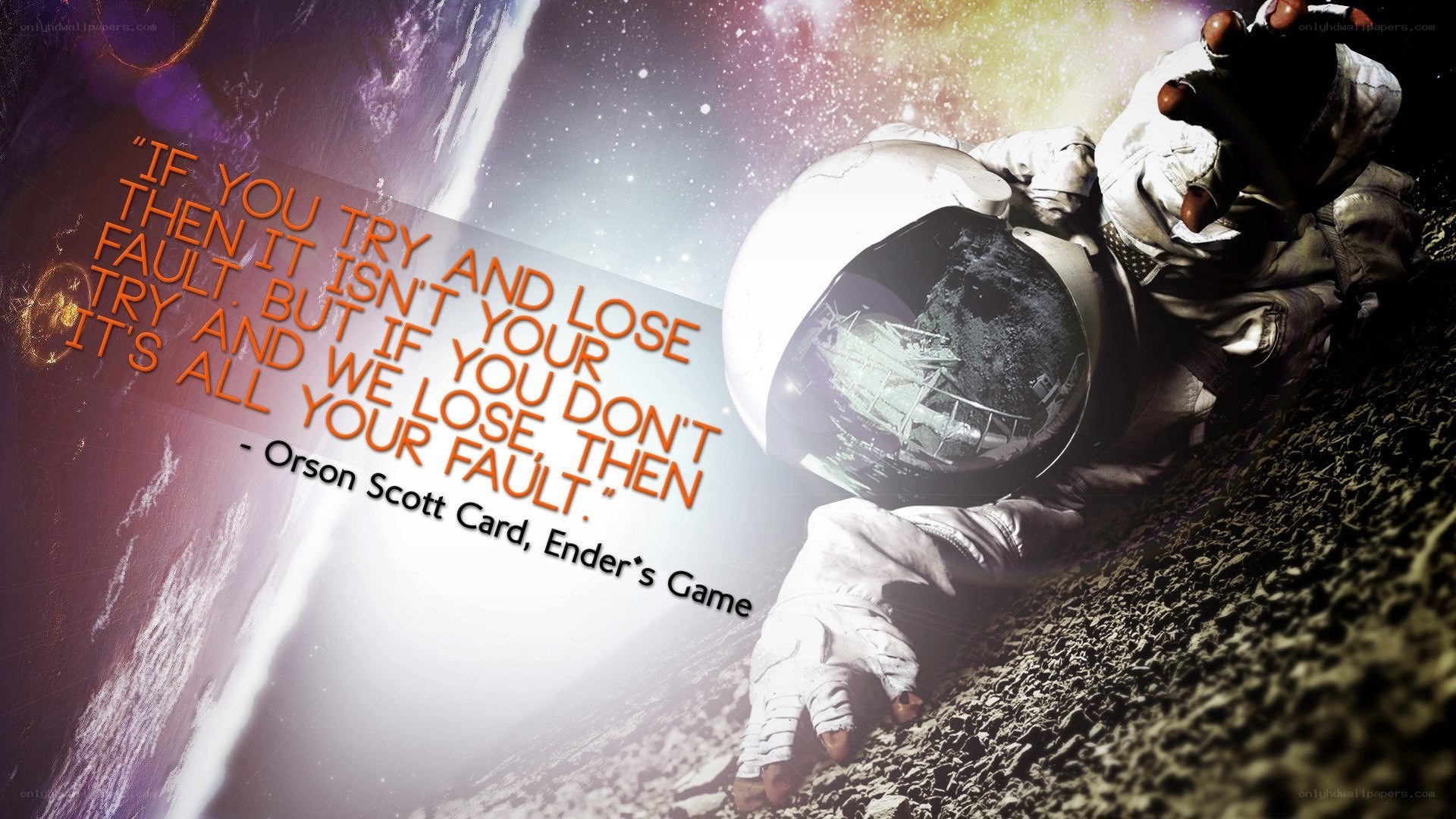 Astronaut quote from Ender's Game