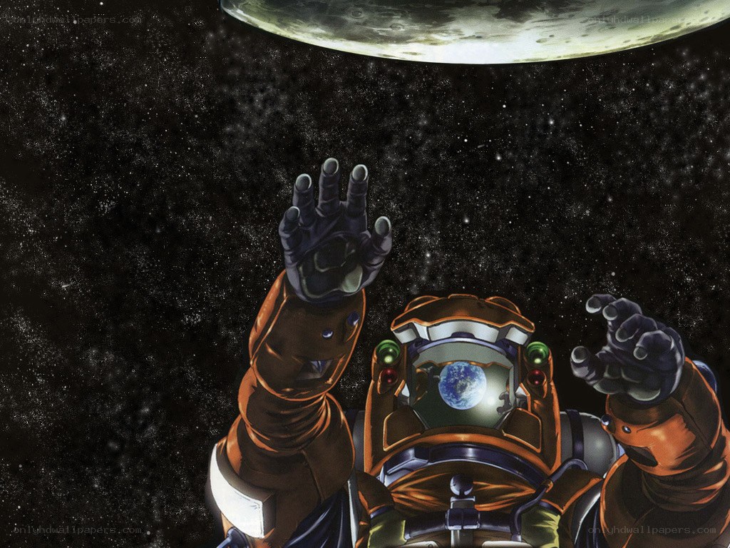 astronaut reaching for planet