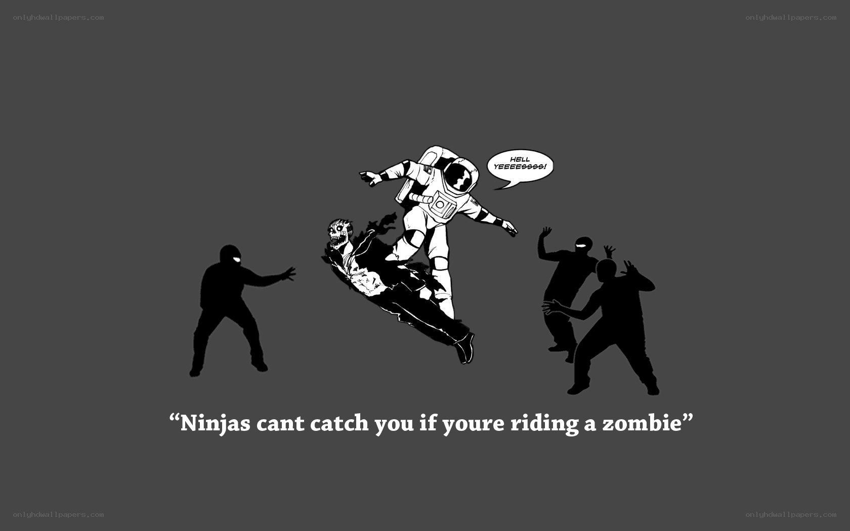 astronaut riding zombie