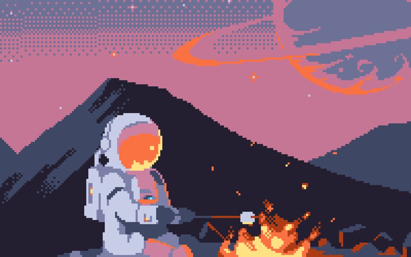 Astronaut Roasting Marshmallow