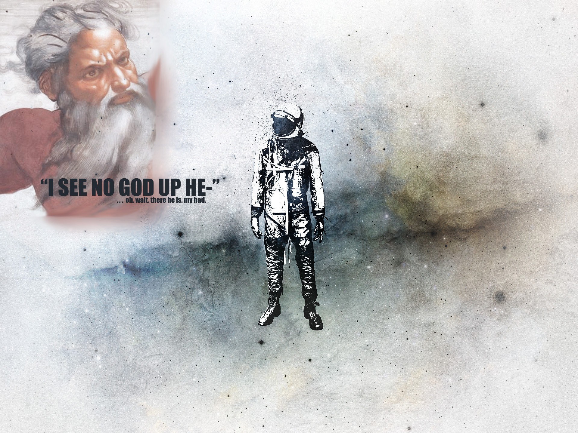 astronaut sees god