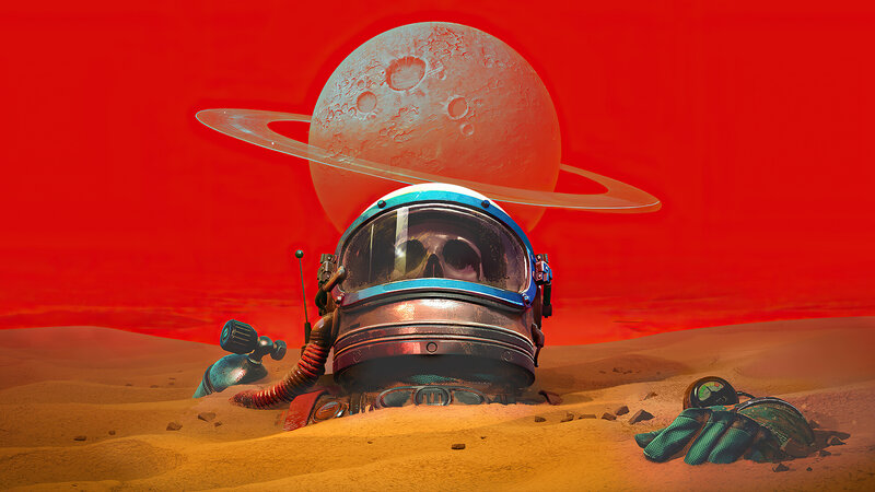 Astronaut Skull in Desert