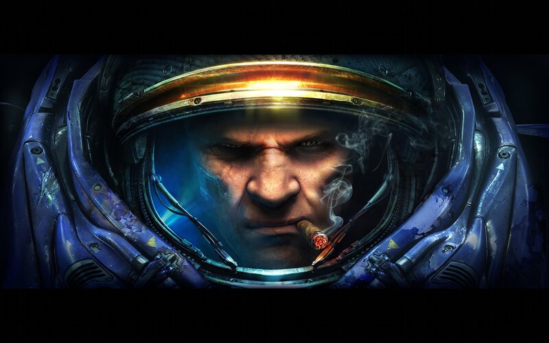 Astronaut Smoking Cigar — Blue, Dramatic, Digital Art, Smoke, Helmet